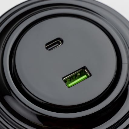 Reblig - Presa USB A+C retrò con cornice nera