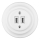 Reblig - Presa USB in porcellana dallo stile retrò con cornice, 2x USB-A, bianca