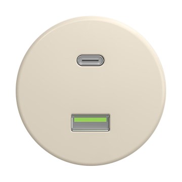 Reblig - Presa USB retrò A e C senza placca beige