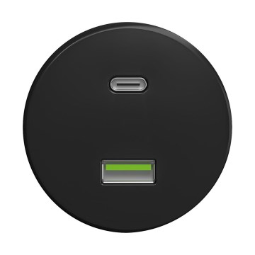 Reblig - Presa USB retrò A+C senza cornice nera