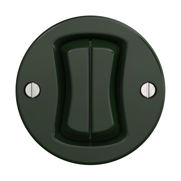 Reblig - Pulsante doppio in stile retrò senza cornice, verde