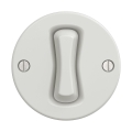 Reblig - Pulsante retrò senza cornice in ceramica, bianco