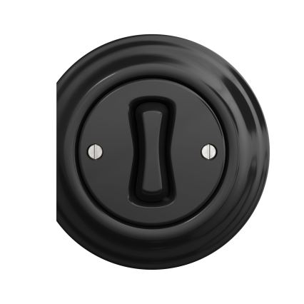 Reblig - Pulsante retrò senza cornice, nero