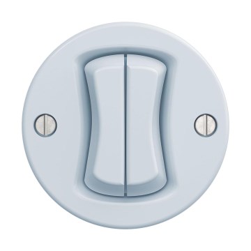 Reblig - Retro interruttore doppio per scale senza cornice n. 6+6 blu