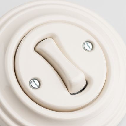 Reblig - Retro interruttore unipolare con placca n. 1 beige