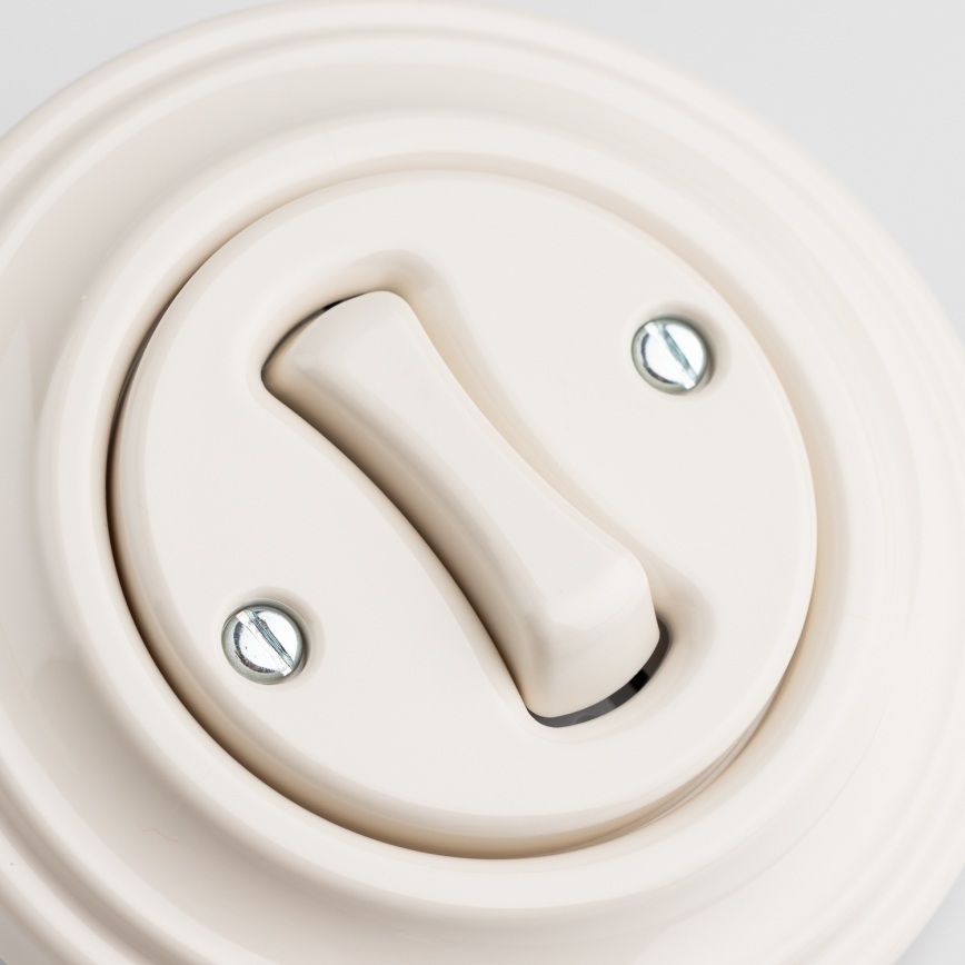 Reblig - Retro interruttore unipolare con placca n. 1 beige