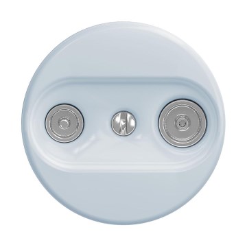 Reblig - Retro presa TV+R (passante) senza cornice blu