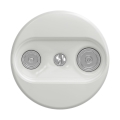 Reblig - Retro presa TV+R terminale senza cornice, ceramica bianca
