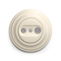 Reblig - Retro presa utente TV+R (passante) con cornice beige