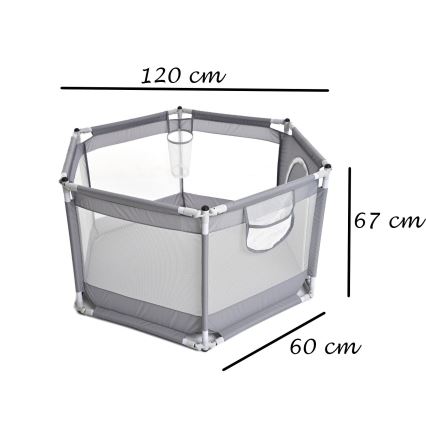 Box gioco 120 cm grigio