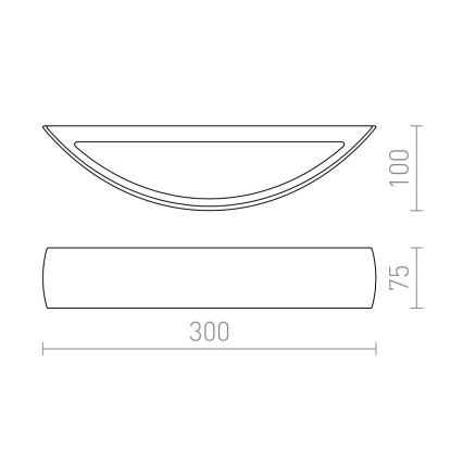 RED - Design Rendl - R10266 - Applique CRESCENT R7s/80W/230V