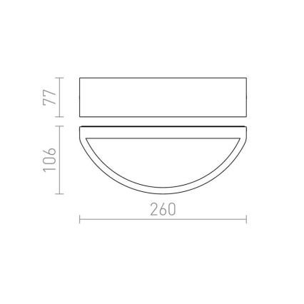 RED-Design Rendl-R10364- Applique da esterno LESA 1xE27/26W/230V IP54