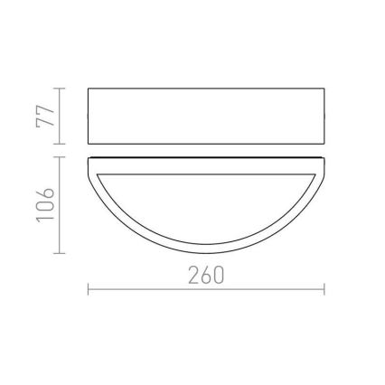 RED - Design Rendl - R10365- Applique da esterno LESA 1xE27/26W/230V IP54