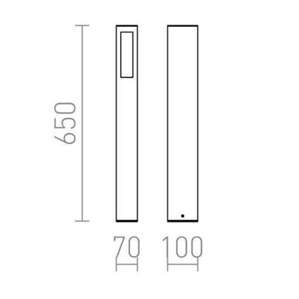 RED - Design Rendl - R10441 - Lampada da esterno TREEZA 1xE27/26W/230V IP54