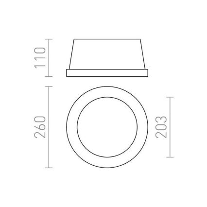 RED - Design Rendl - R10444 - Faretto da incasso MIA 2xE27/40W/230V