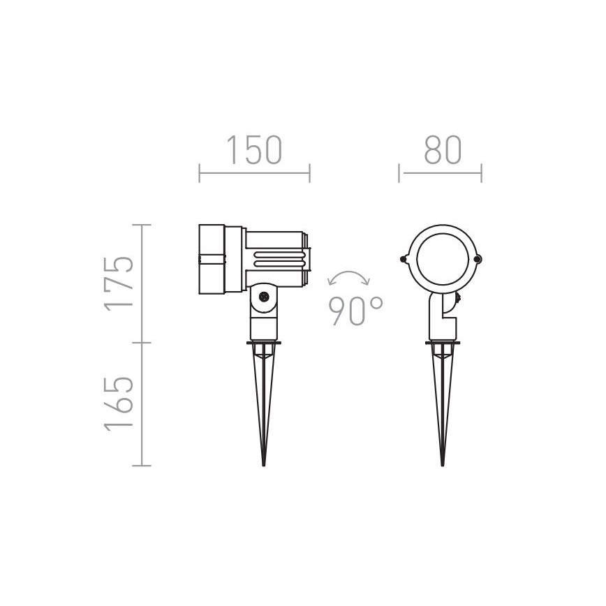 RED - Design Rendl - R10527 - Lampada LED per esterni GARY LED/10W/230V IP65 grigio