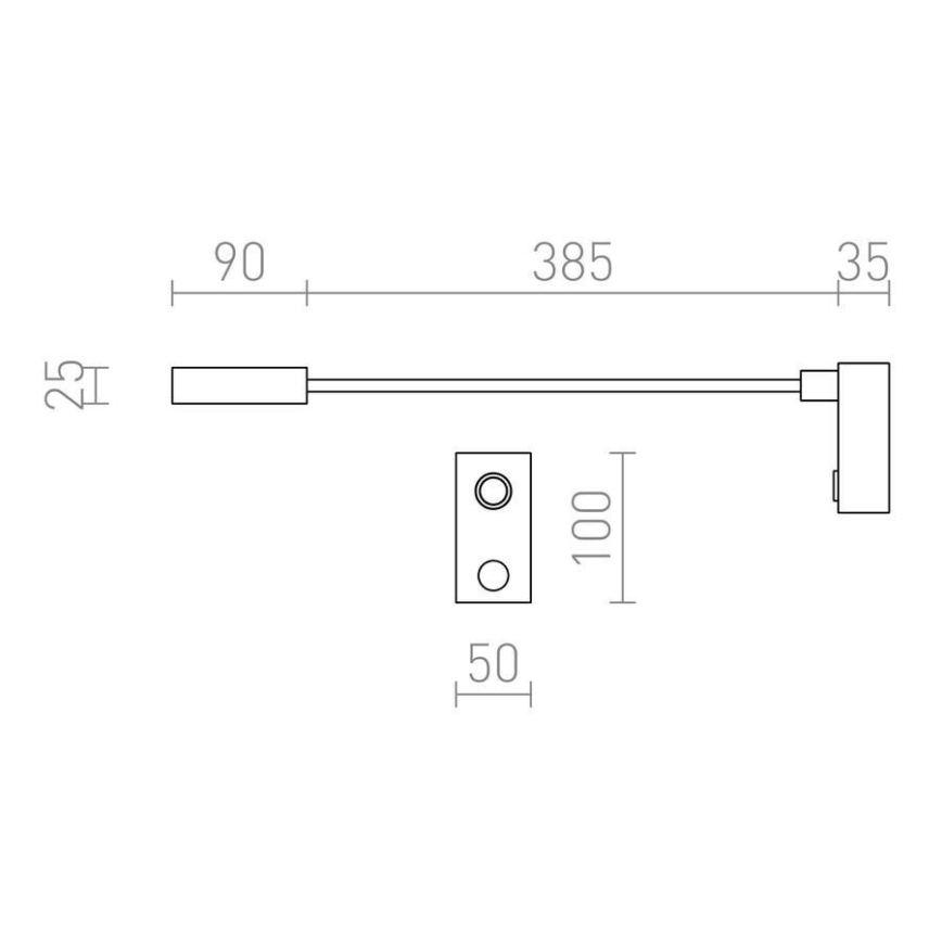 RED - Design Rendl - R10541 - Lampada flessibile LED AIM LED/3W/230V nero