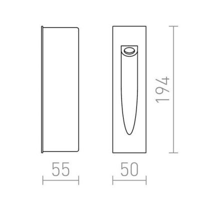 RED -Design Rendl-R10545- Lampada LED da esterno da incasso GAP LED/3W/230V IP54