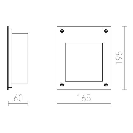 RED- Design Rendl-R10546 - Lampada da incasso a LED per esterni AKORD LED/3W/230V IP65