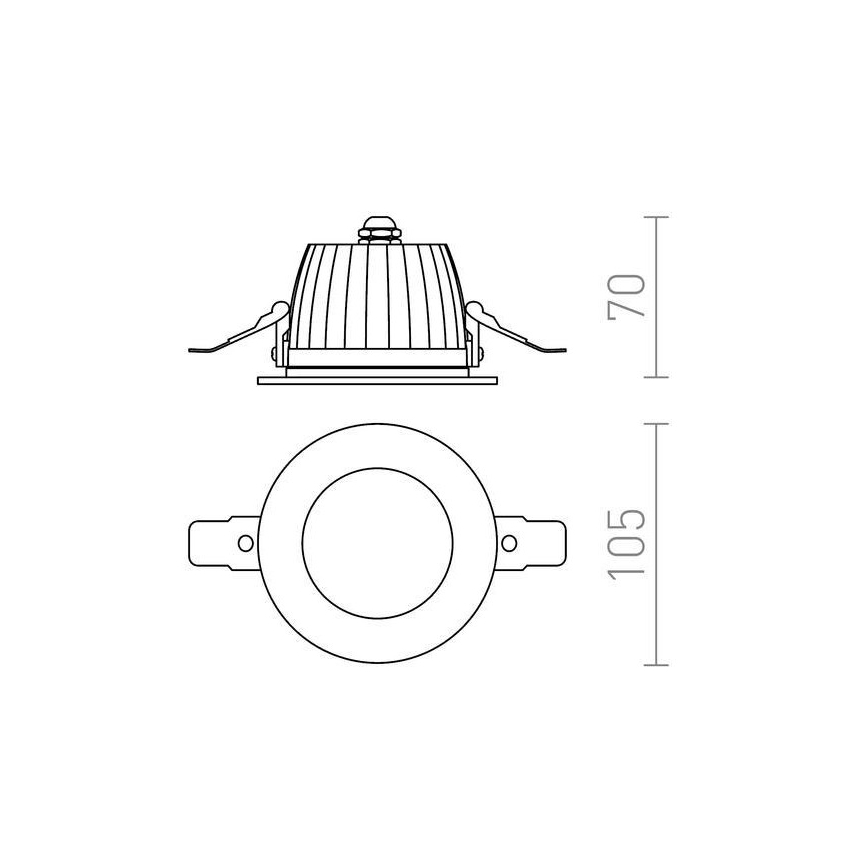 RED - Design Rendl-R10565- Lampada da incasso a LED per bagno AMIGA 8W/230V IP65