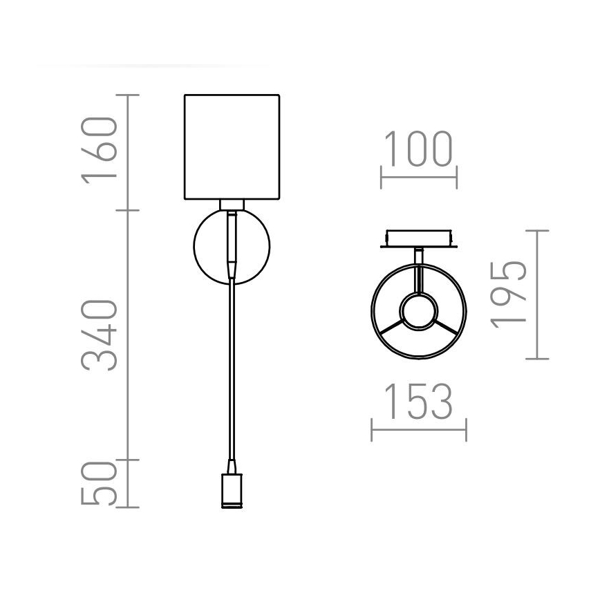RED - Design Rendl - R10580 - Lampada LED da muro VERSA 1xE27/42W/230V + LED/3W