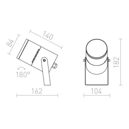 RED - Design Rendl - R11754 - Lampada da esterno a LED ROSS LED/9W/230V IP65