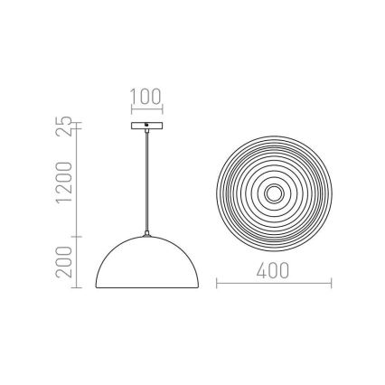 RED - Design Rendl - R11766 - Lampadario su filo CARISSIMA 1xE27/42W/230V