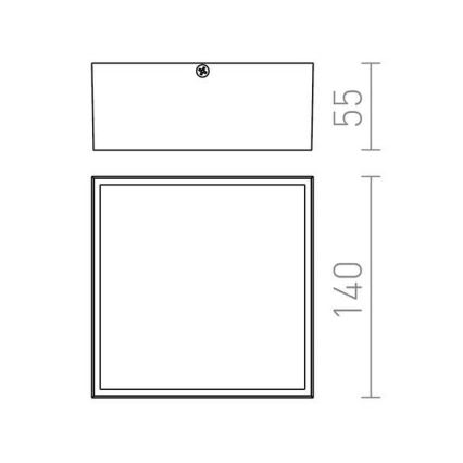 RED - Design Rendl- R11967 - Plafoniera LED per esterno BONO LED/4W/230V IP54