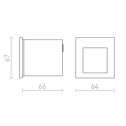 RED - Design Rendl - R12015 - Lampada LED da esterno a plafone TESS LED/3W/230V IP54 antracite