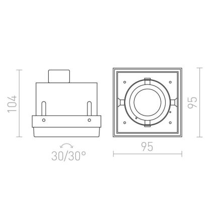 RED - Design Rendl - R12052 - Lampada da incasso ELECTRA 1xGU10/50W/230V