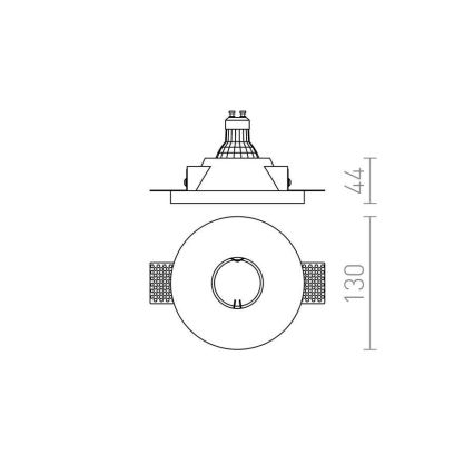 RED - Design Rendl - R12357 - Luce da incasso DAG 1xGU10/35W/230V