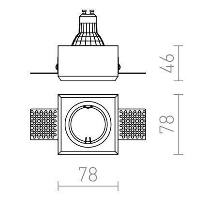 RED - Design Rendl - R12361 - Faretto da incasso QUO 1xGU10/35W/230V