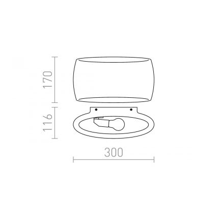 RED - Design Rendl - R12365 - Applique VERITA 1xE27/33W/230V bianco