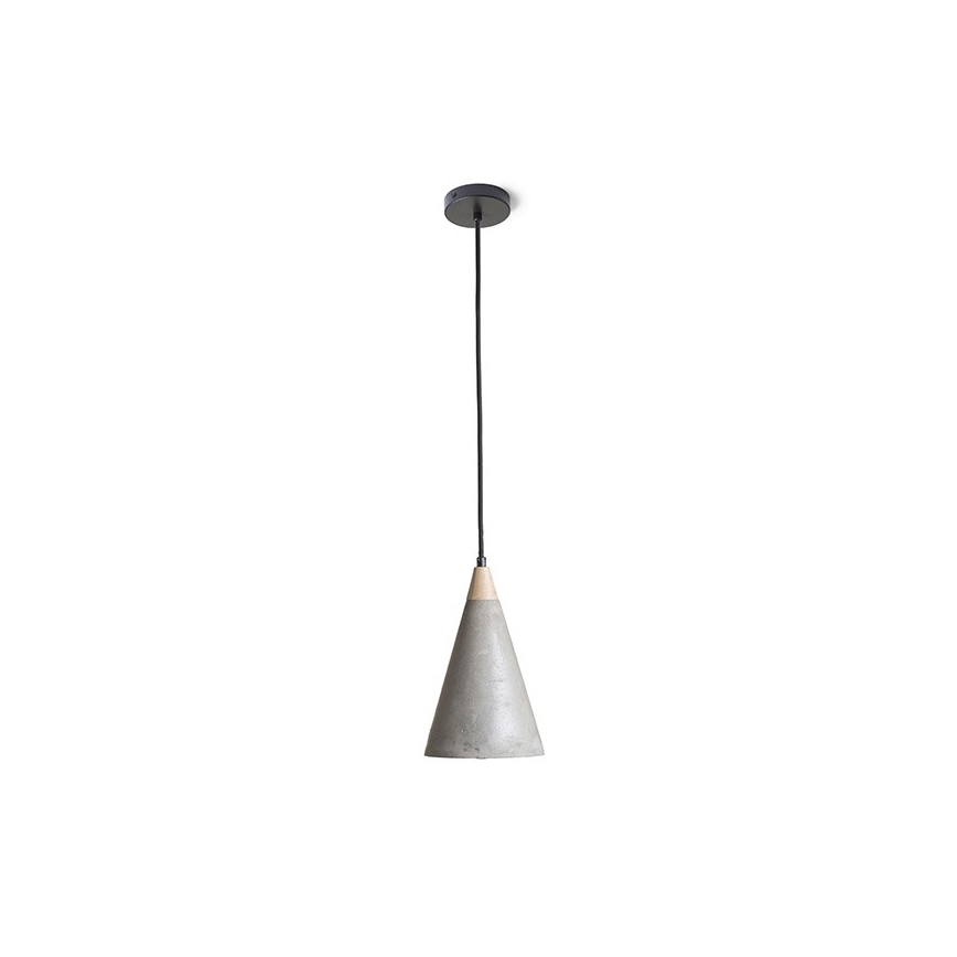 RED - Design Rendl - R12380 - Lampadario su corda HEIDI 1xE27/28W/230V cemento/legno