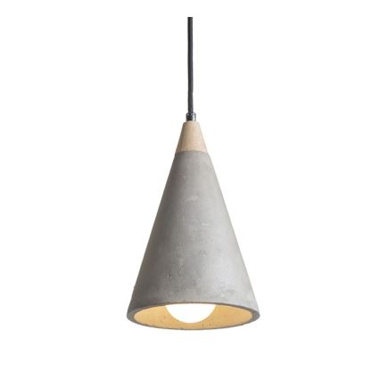 RED - Design Rendl - R12380 - Lampadario su corda HEIDI 1xE27/28W/230V cemento/legno