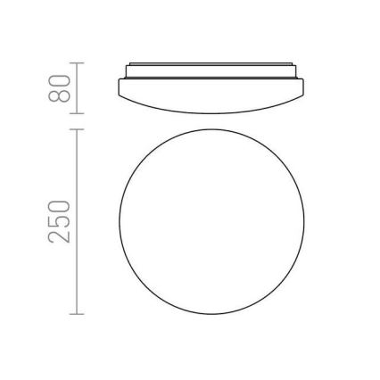 RED - Design Rendl - R12431 - Plafoniera LED SEMPRE LED/10W/230V