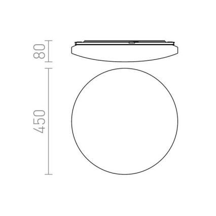 RED - Design Rendl - R12433 -  Plafoniera LED  SEMPRE LED/36W/230V tonda