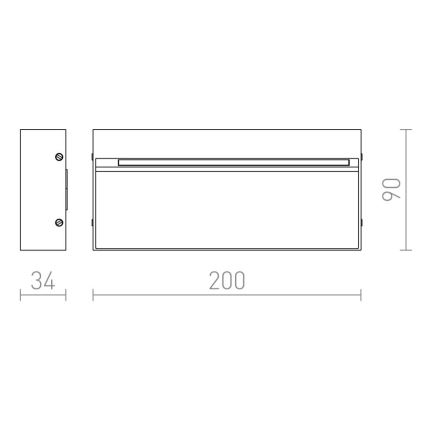 RED - Design Rendl-R12547- Applique LED da esterno AQILA LED/6W/230V IP54