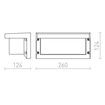 RED - Design Rendl- R12561 - Applique da esterno HIDE 1xE27/18W/230V IP54