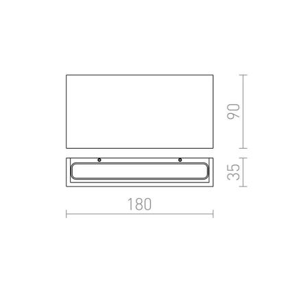 RED-Design Rendl-R12573-LED Applique da esterno TORINO 2xLED/5W/230V IP54