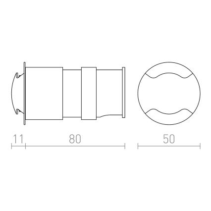 RED - Design Rendl-R12618 - Luce LED da incasso per esterno KICK LED/1W/230V IP54