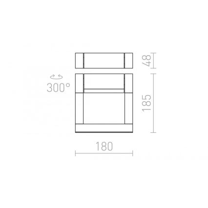 RED - Design Rendl-R12623- Applique LED da esterno AQUE LED/8W/230V IP54