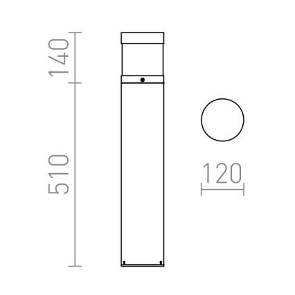 RED - Design Rendl - R12626 - Lampada da esterno a LED  ABAX LED/15W/230V IP54 antracite