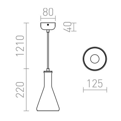 RED - Design Rendl - R12663 - Lampadario su filo PULIRE 1xE14/28W/230V