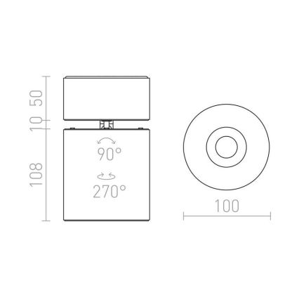 RED - Design Rendl - R12839 - Faretto LED CONDU LED/20W/230V bianco