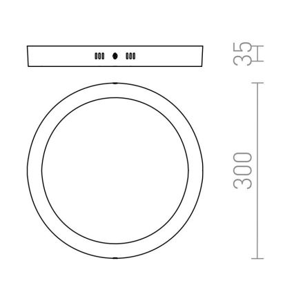 RED - Design Rendl - R12973 - Plafoniera LED SOCORRO LED/24W/230V