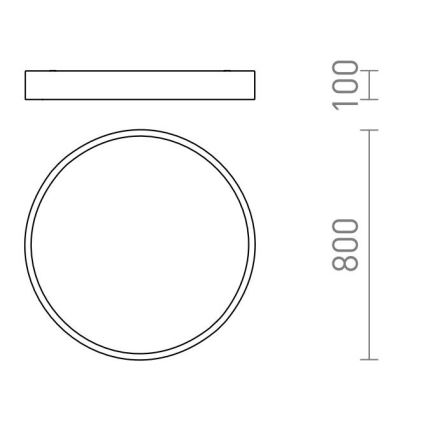 RED - Design Rendl - R13334 - Plafoniera LED MEZZO LED/100W/230V bianco