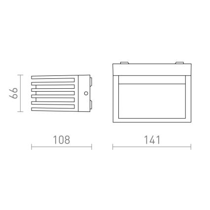 RED -Design Rendl-R13564- Applique da esterno LED CLAIRE LED/6W/230V IP54