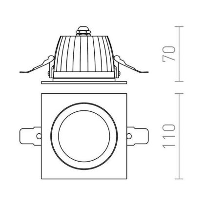 RED - R10566 - Faretto da incasso a LED per bagno AMIGA LED/8W/230V IP65 bianco