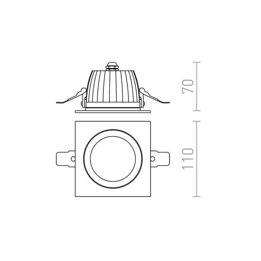 RED - R10566 - Faretto da incasso a LED per bagno AMIGA LED/8W/230V IP65 bianco
